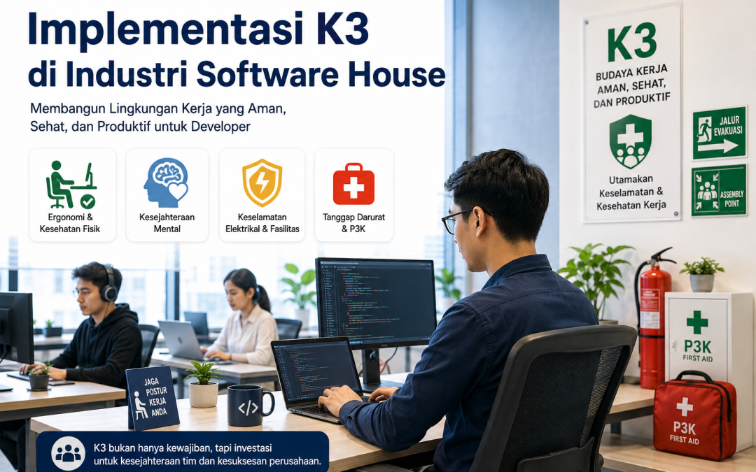 Implementasi K3 di Industri Software House: Membangun Lingkungan Kerja yang Aman, Sehat, dan Produktif